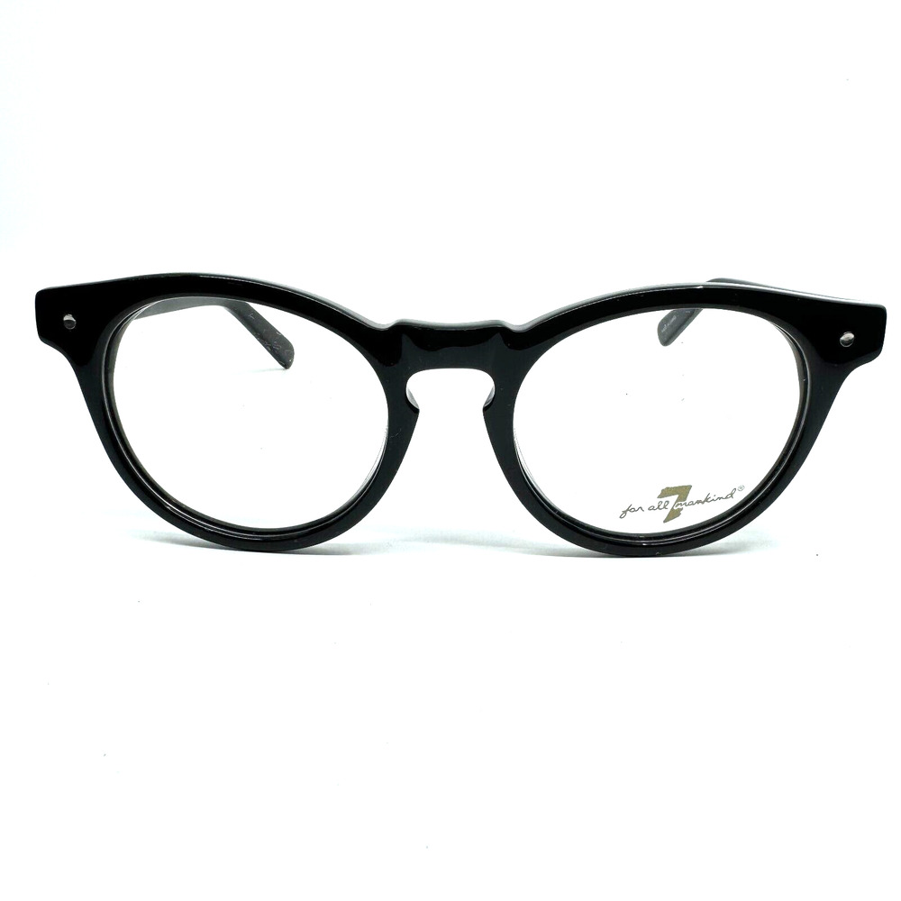 7 For All Mankind Model 7906 50-19-140 Eyeglasses Frame Black Round H9703